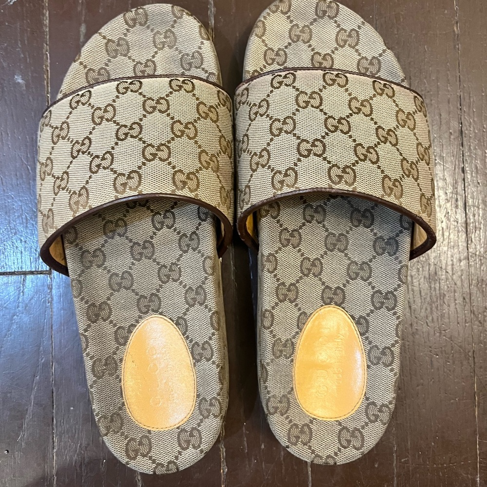 MEN'S GG CANVAS SLIDE SANDAL